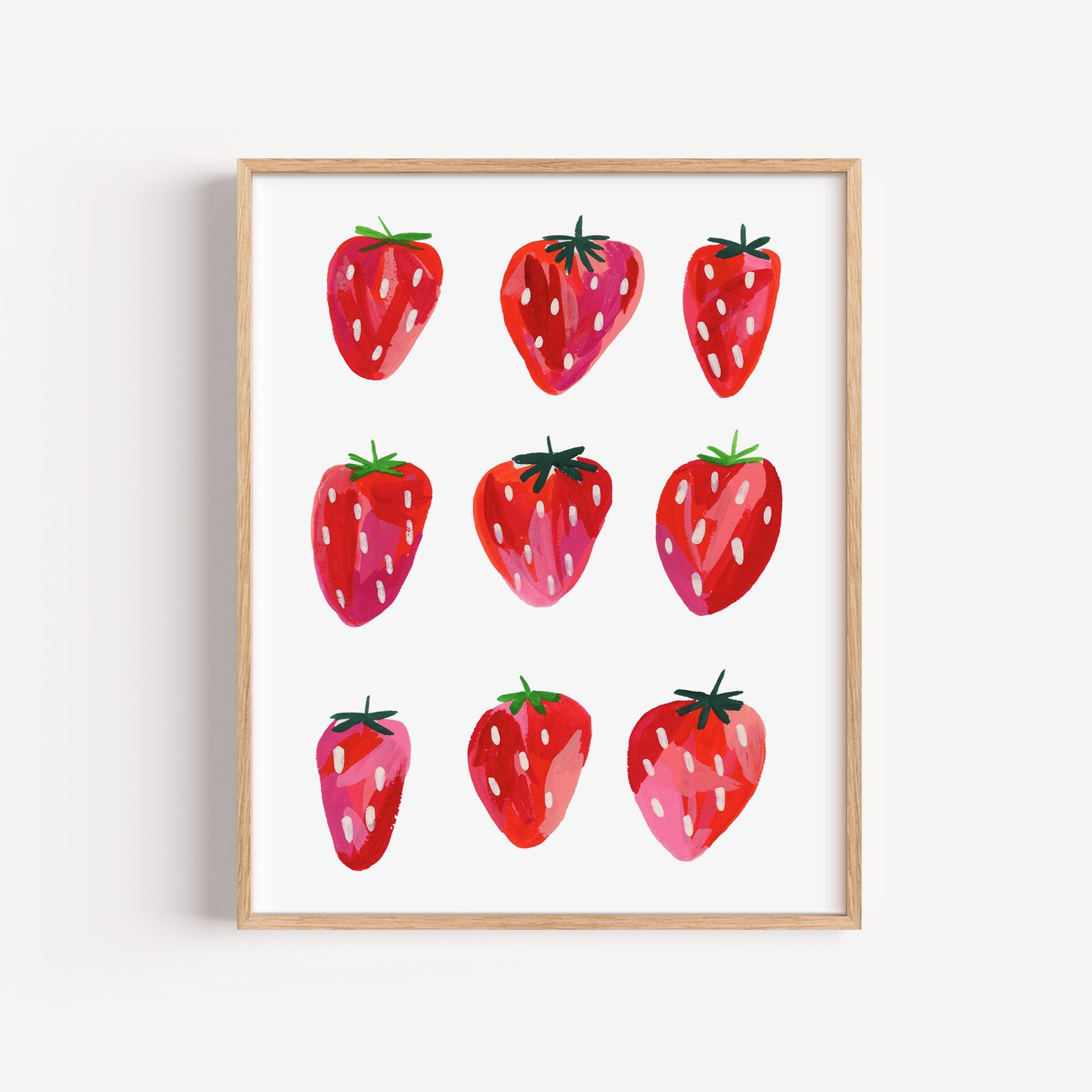 Big Strawberries Art Print