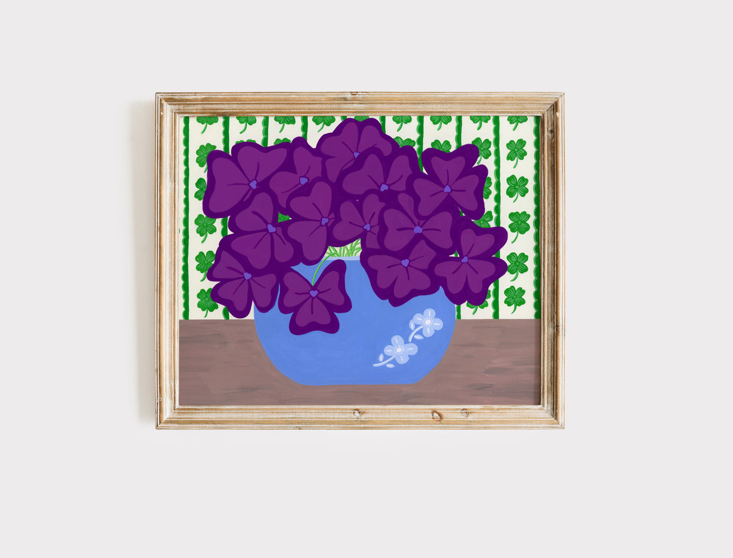 Purple Shamrock Art Print