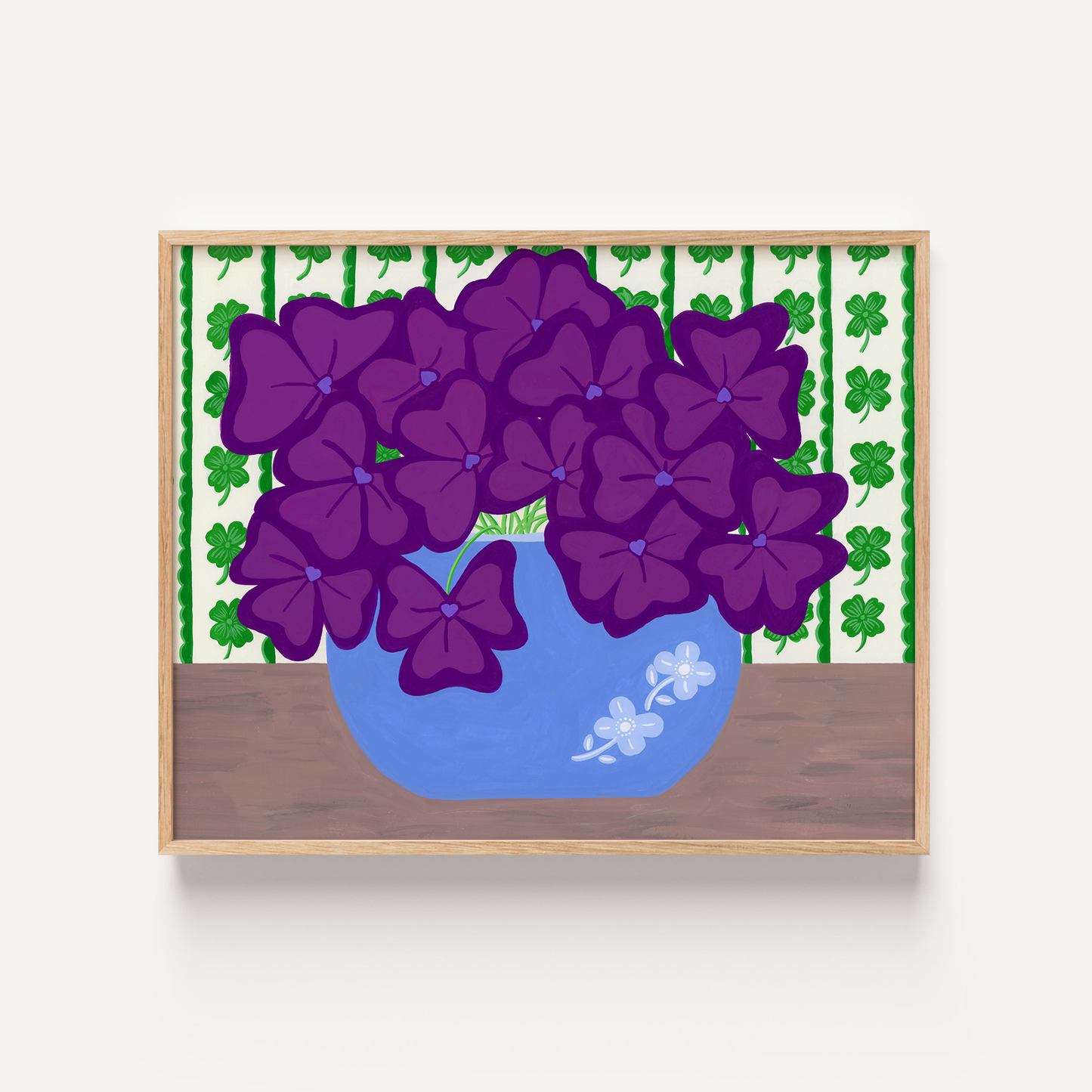 Purple Shamrock Art Print