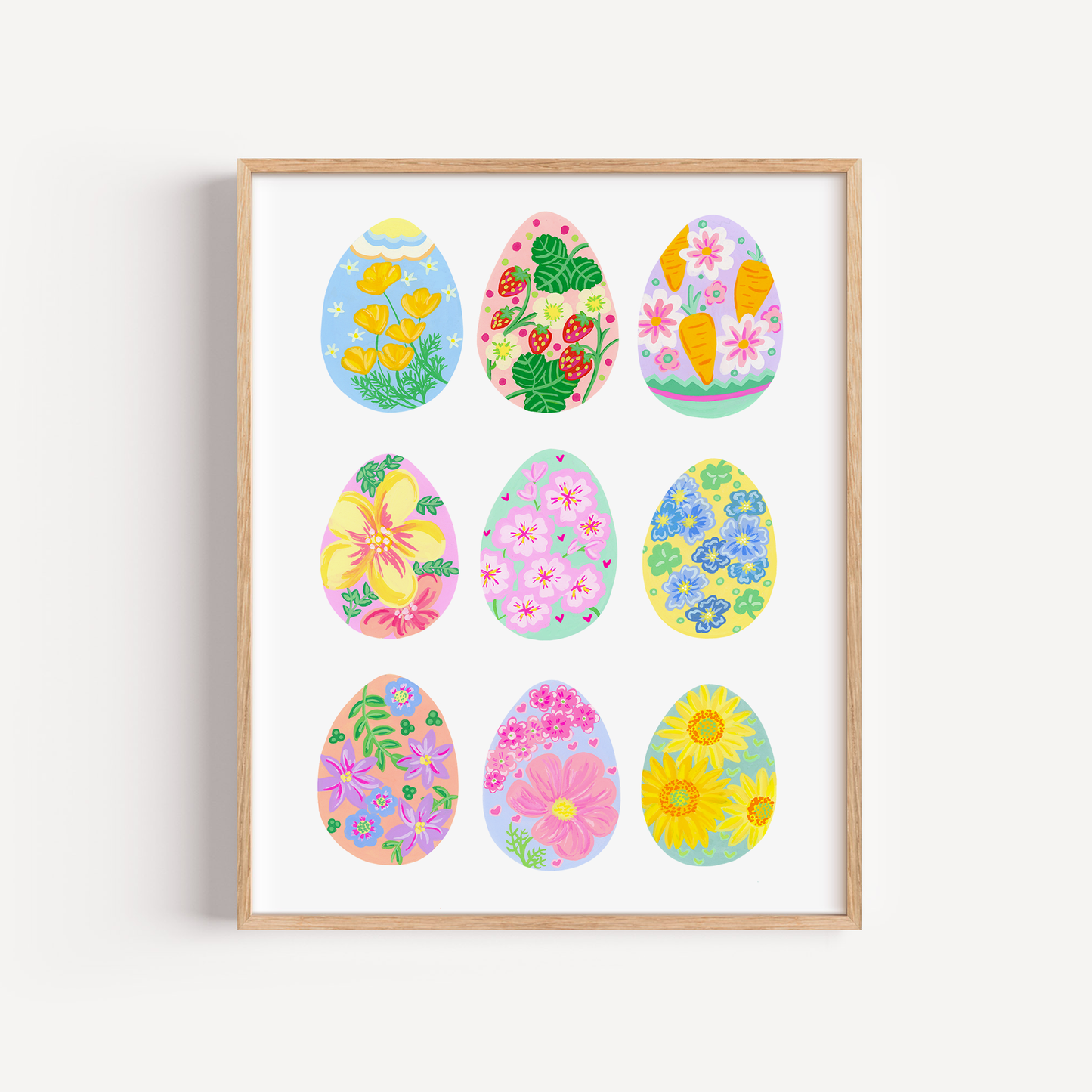 Floral Easter Eggs Print