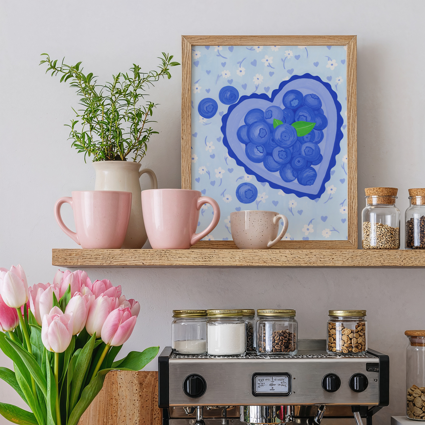 Summer Blueberries Art Print