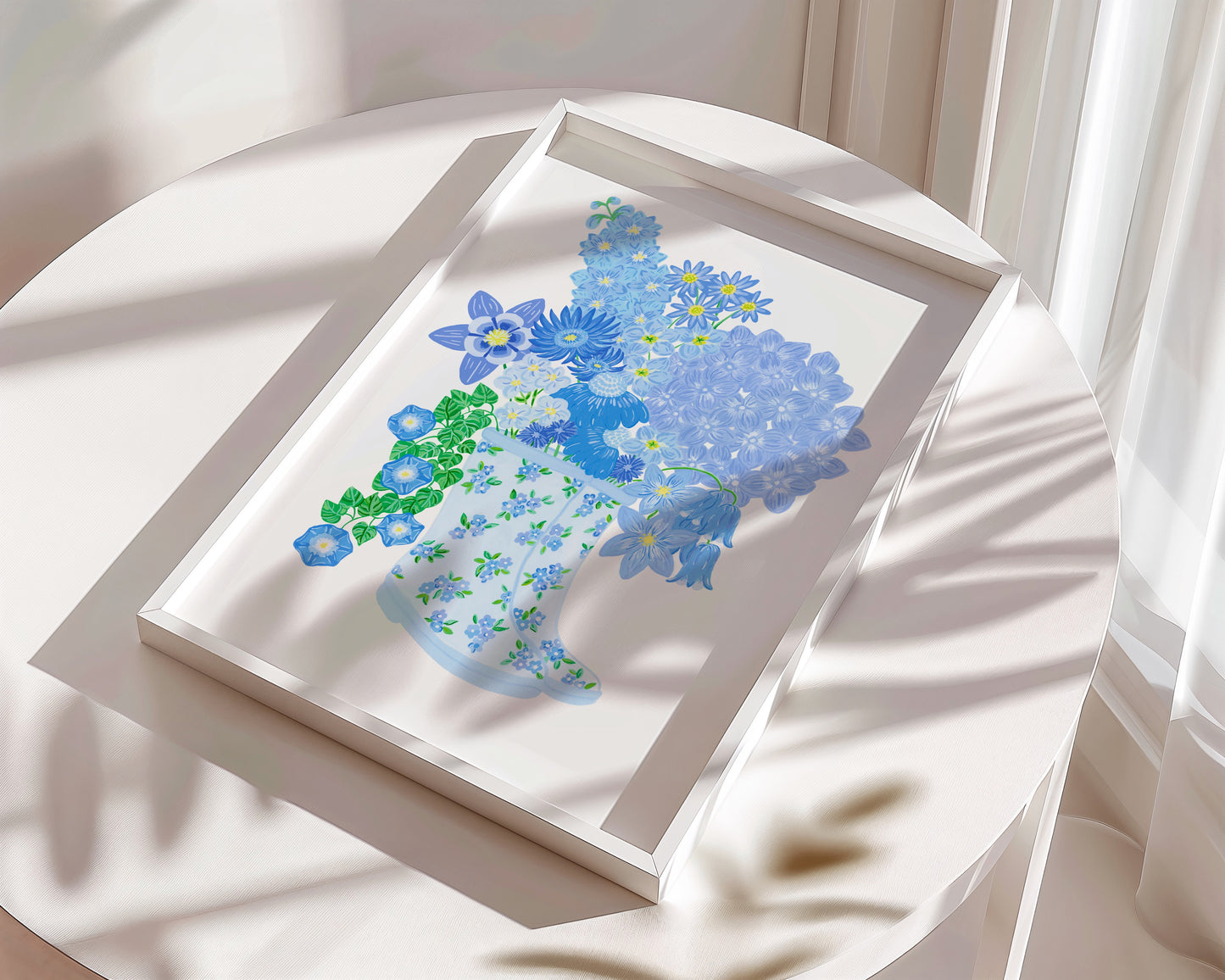 Big Blue Bouquet Art Print