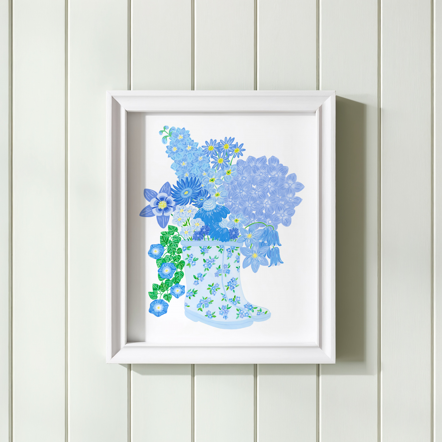 Big Blue Bouquet Art Print