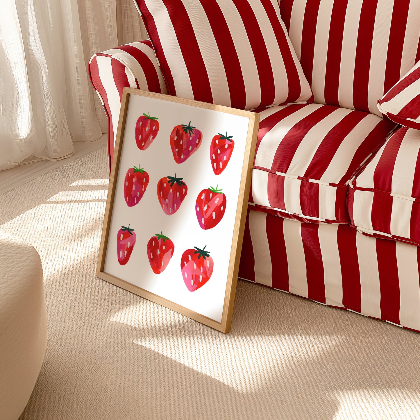 Big Strawberries Art Print