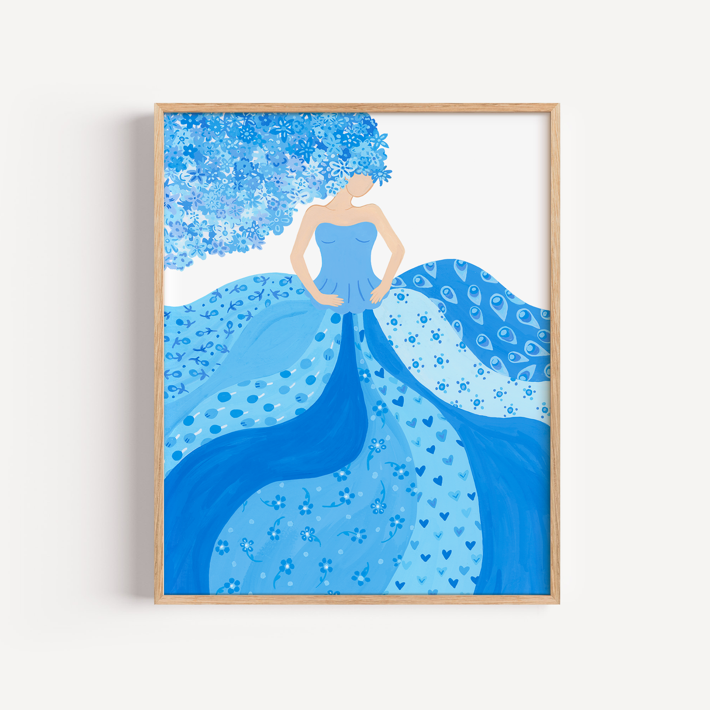 Whimsical Blue Dress Art Print