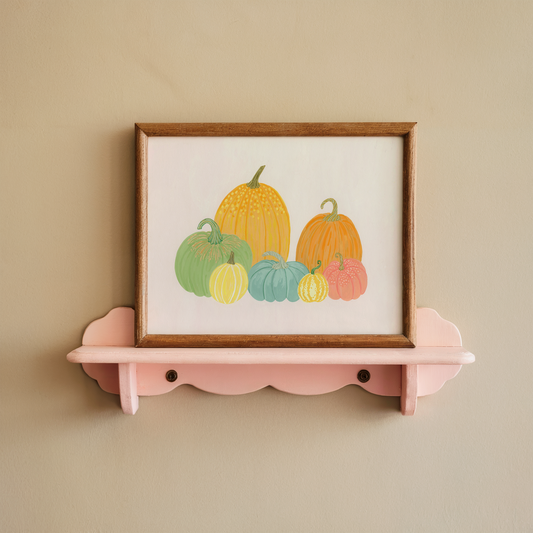 Colorful Pumpkins Art Print