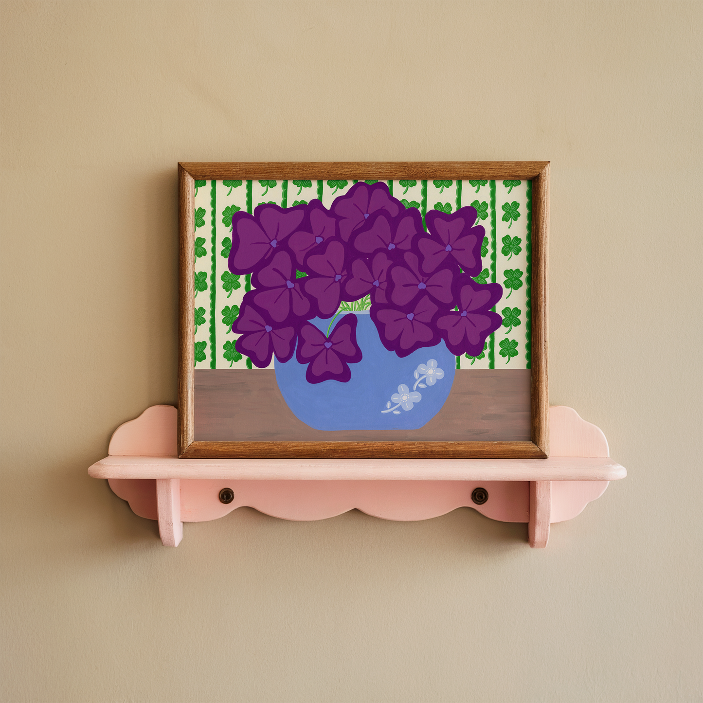 Purple Shamrock Art Print