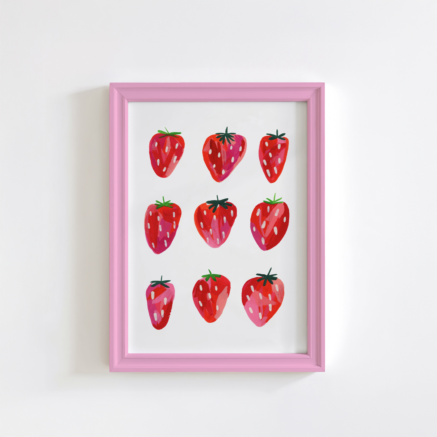 Big Strawberries Art Print