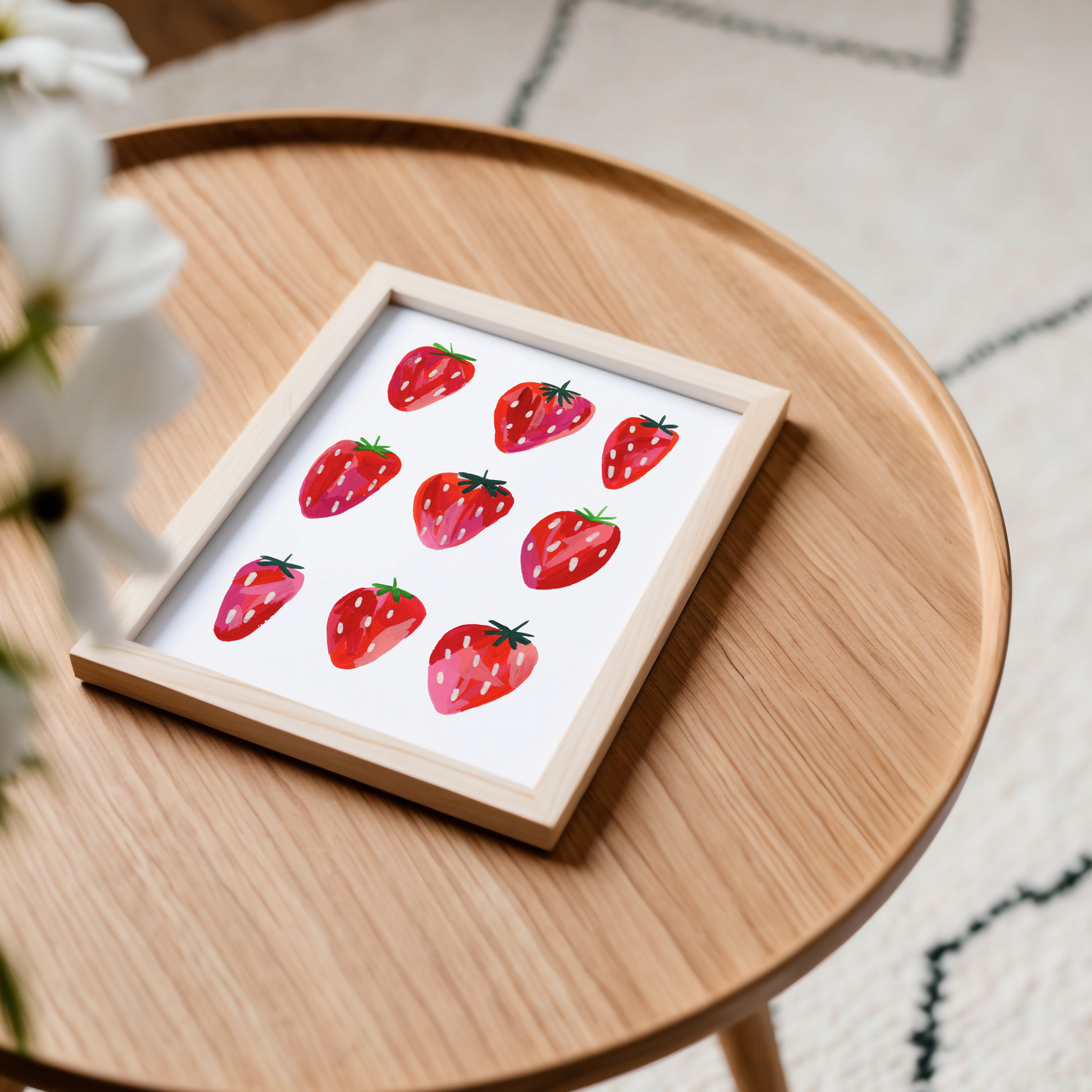 Big Strawberries Art Print