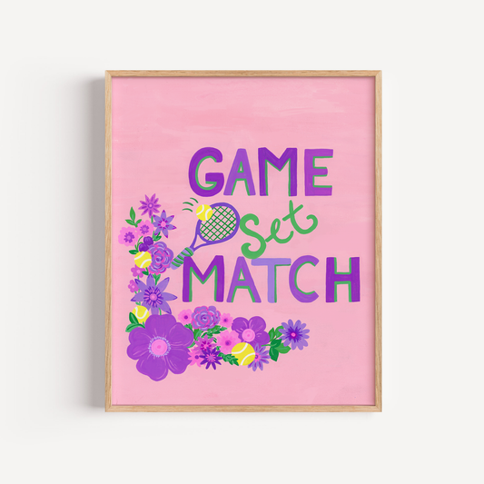 Game Set Match Art Print