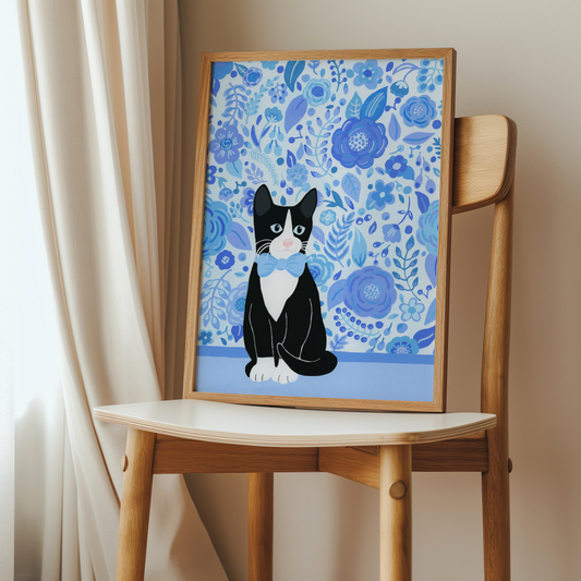 Tuxedo Cat Art Print