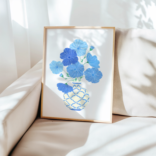 Blue Poppy Art Print