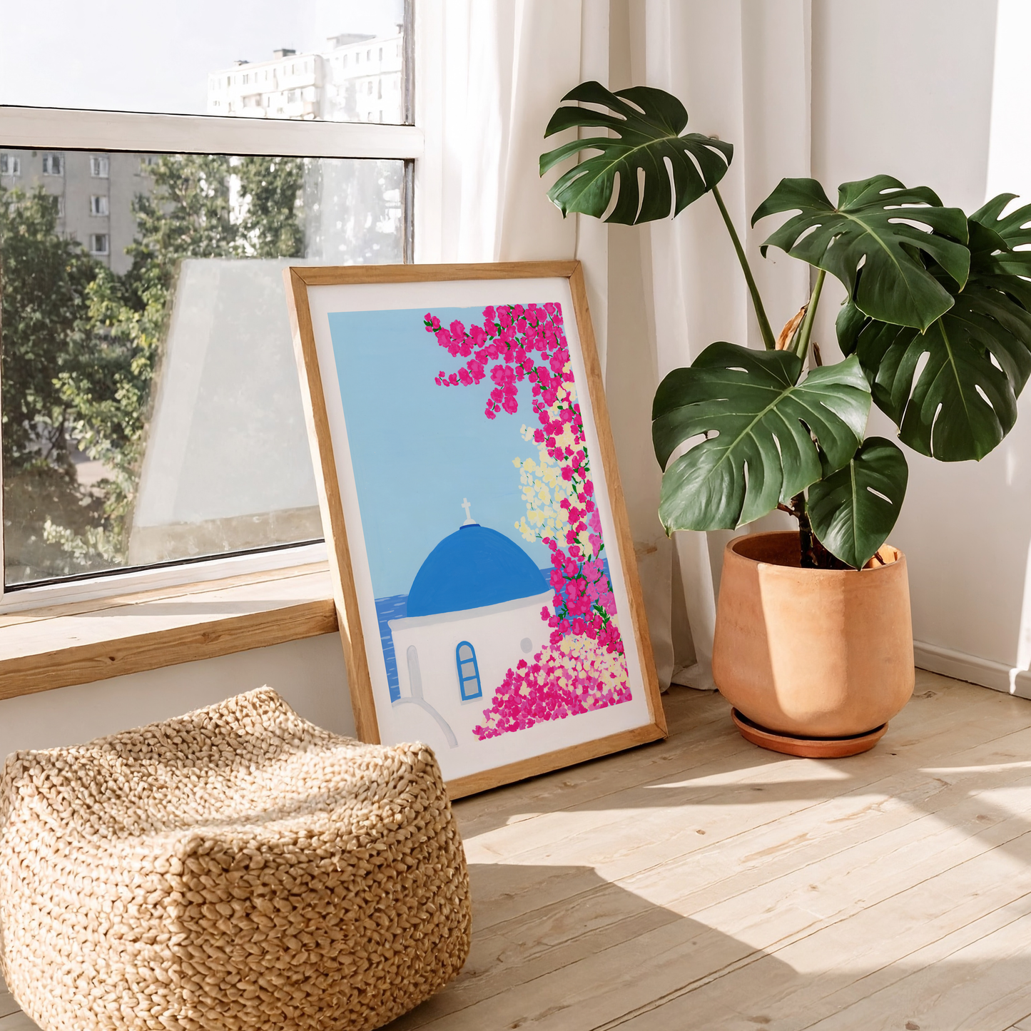 Bougainvillea in Greece Art Print