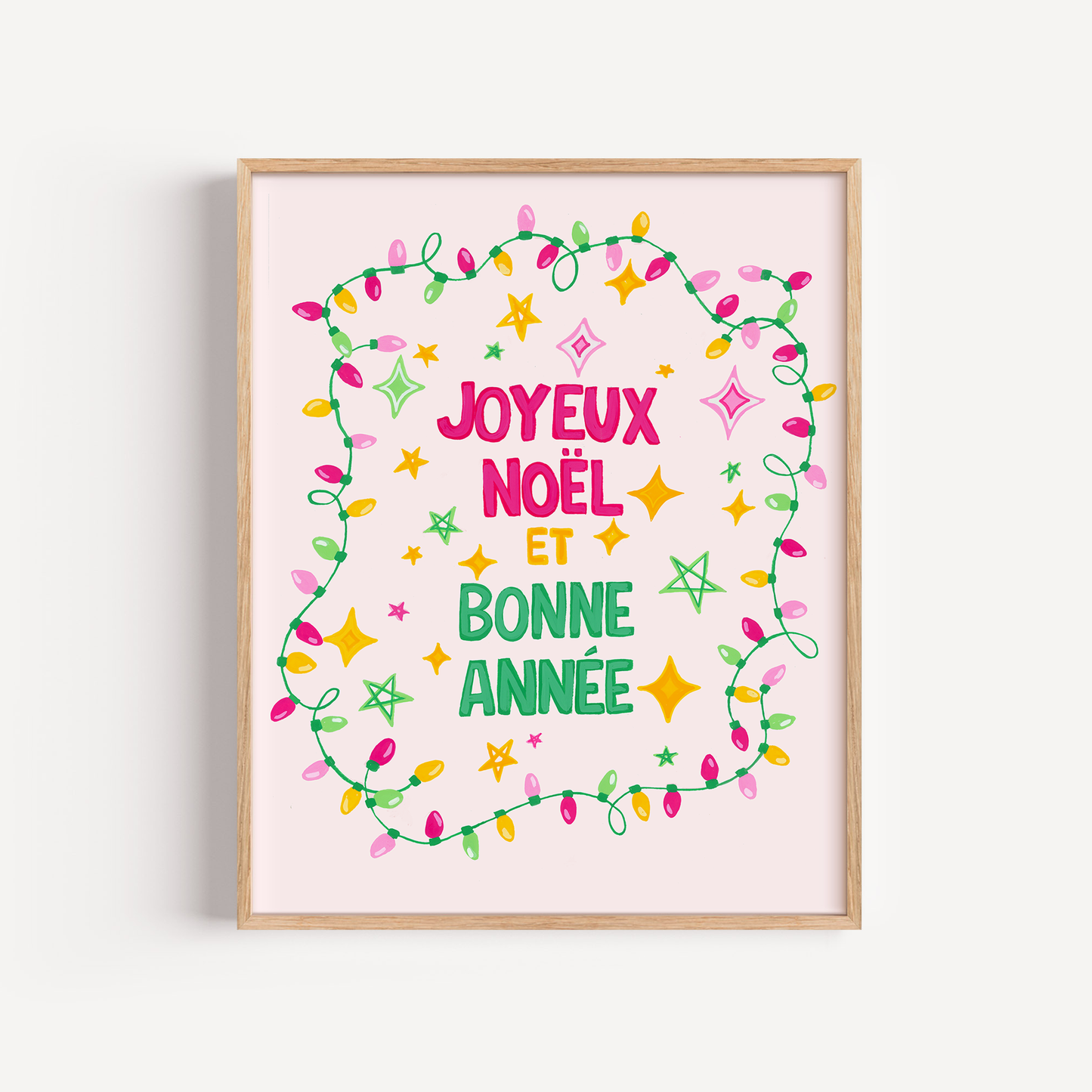 Joyeux Noel "Merry Christmas" Art Print