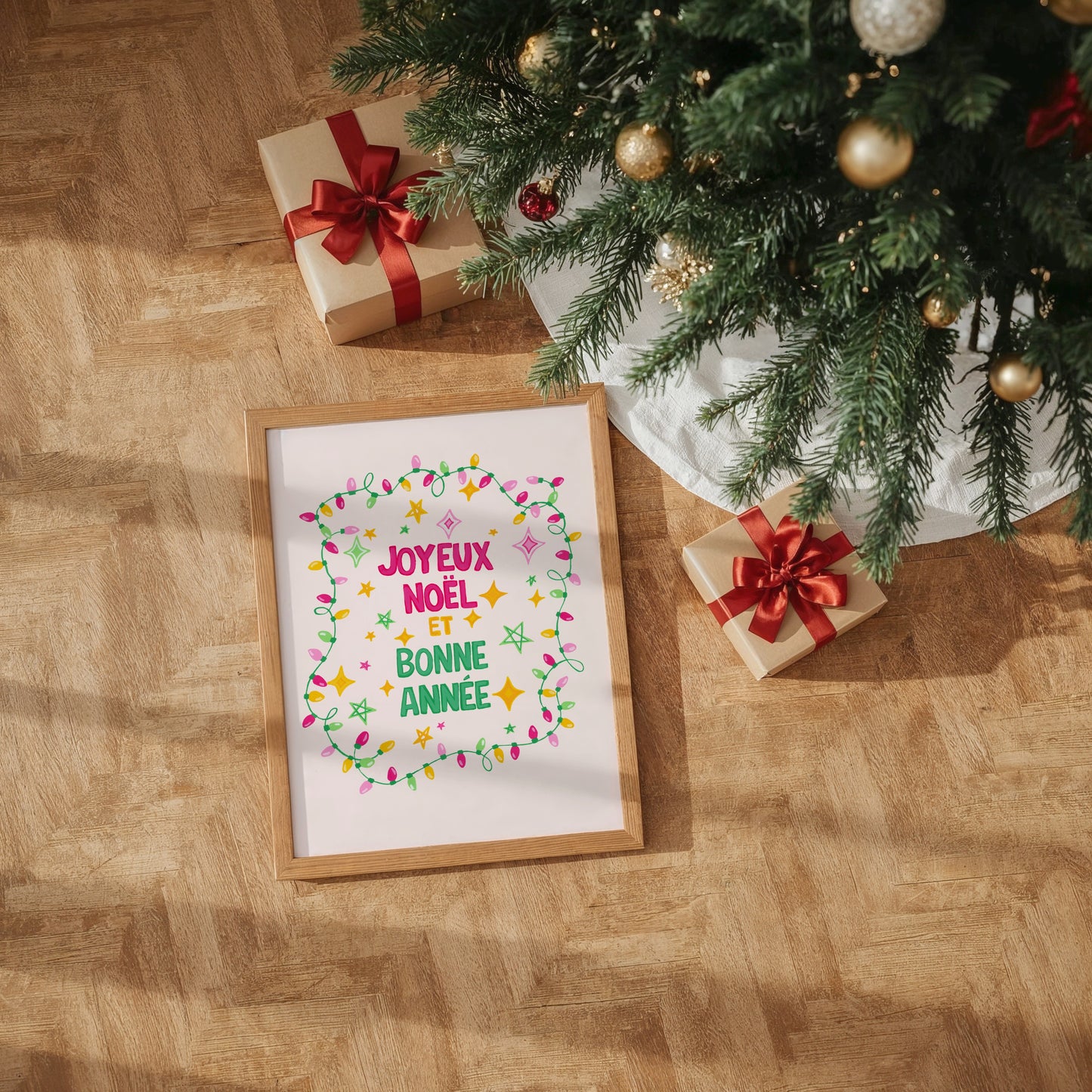 Joyeux Noel "Merry Christmas" Art Print