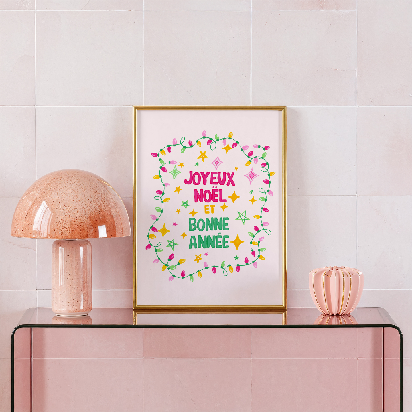 Joyeux Noel "Merry Christmas" Art Print