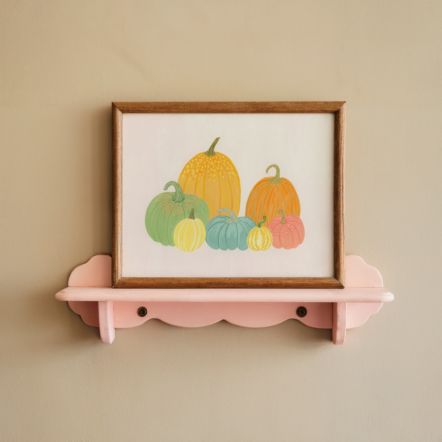 Colorful Pumpkins Art Print