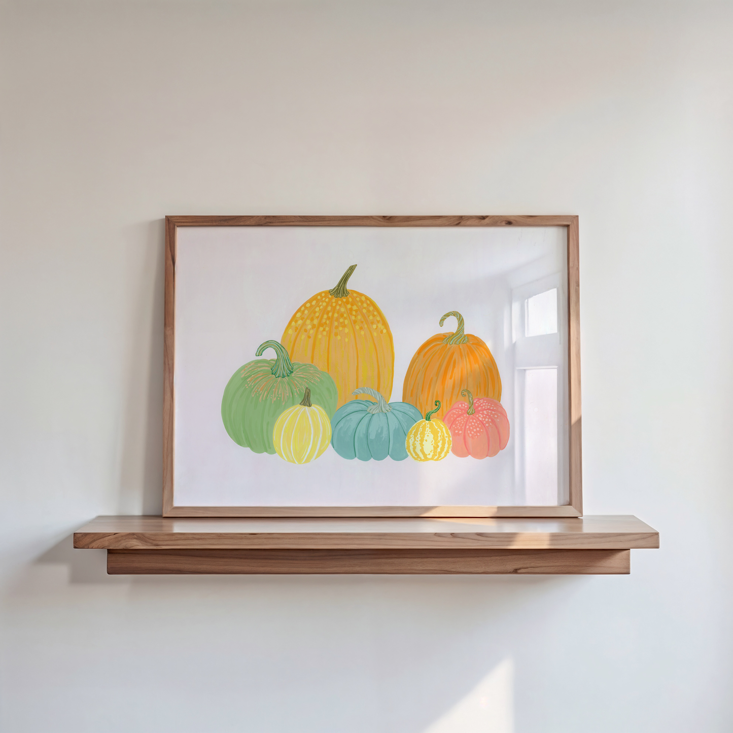 Colorful Pumpkins Art Print