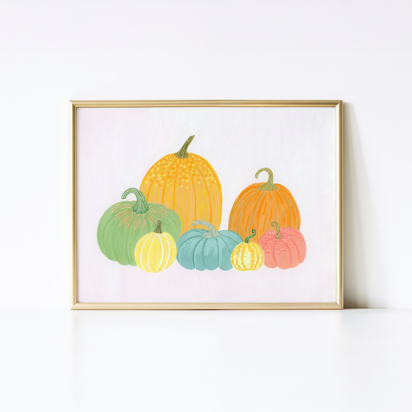 Colorful Pumpkins Art Print