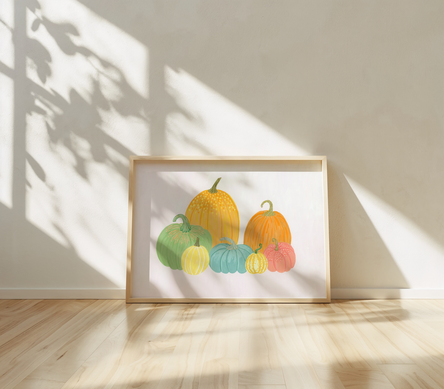 Colorful Pumpkins Art Print