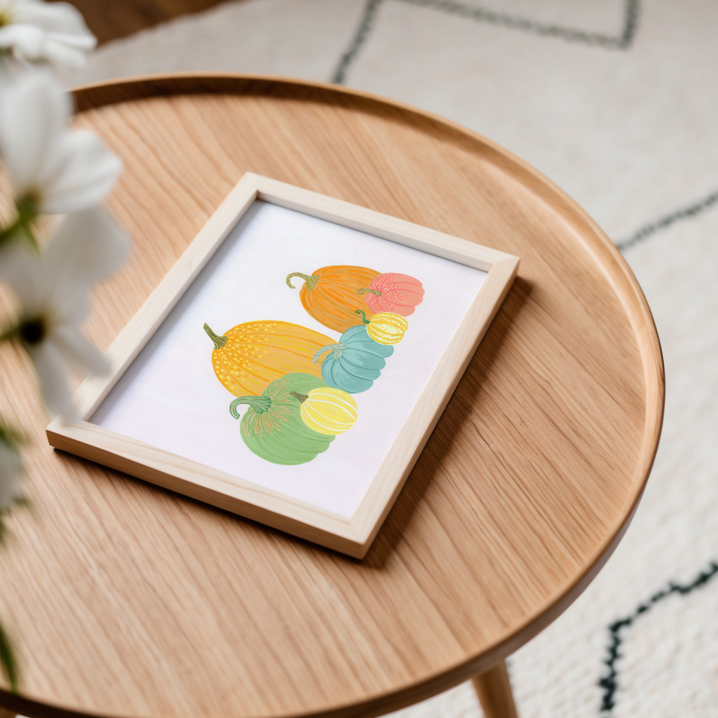 Colorful Pumpkins Art Print