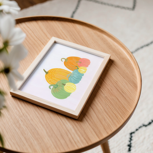 Colorful Pumpkins Art Print