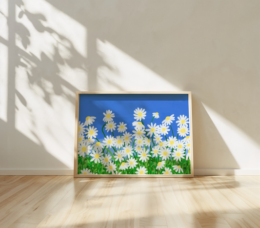 Happy Summer Daisies Art Print