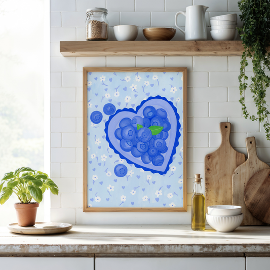 Summer Blueberries Art Print